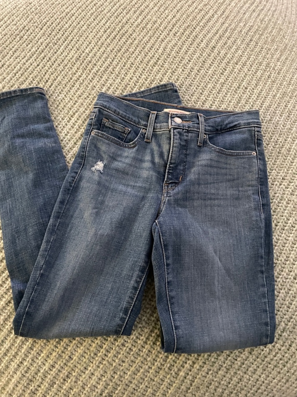 Women’s Shaping Skinny 311 Mid-Rise Washed Blue Stretch Jeans